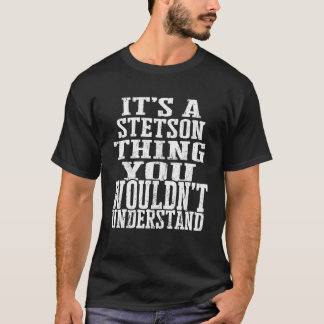Het is een Stetson ding dat als eerste samenkomt m T-shirt