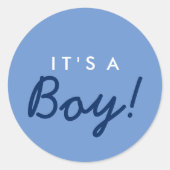 Het is een Sticker van een Baby shower jongen - Na (Voorkant)