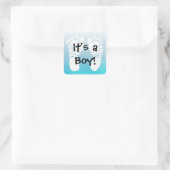 Het is een Sticker van een  van het Baby shower va (Tas)