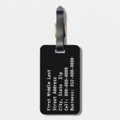 Het is een stijl GRUNGE Rusty Letters Bagagelabel (Achterkant verticaal)