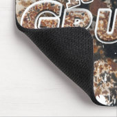Het is een stijl GRUNGE Rusty Letters Muismat (Hoek)