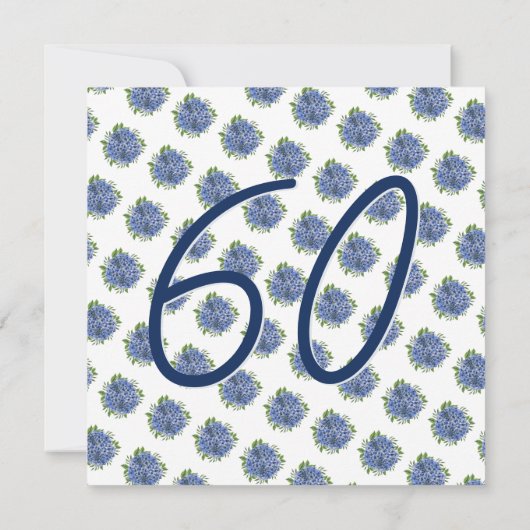 Het is een Surprise 60th Birthday Party Blue Hydra Kaart (Achterkant)