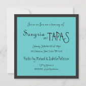 Het is een Tapas Party. Happy Fiesta-uitnodiging Kaart (Achterkant)