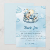 Het is een Teddy Bear Baby shower bedankje Bedankkaart (Voorkant / Achterkant)
