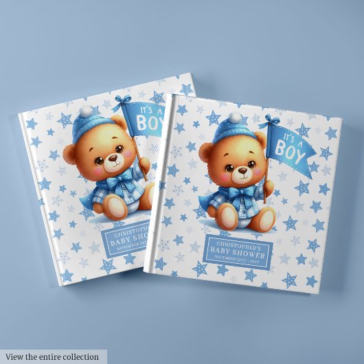 Het is een teddybeer baby shower herinnering gastenboek