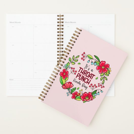 Het is een Throat Punch Kinda Dag Planner (Display)