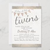 Het is een tweeling! uitnodiging tot baby shower (Voorkant)