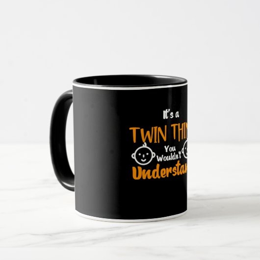 Het is een tweelingse Mok mooi design (Voorkant links)