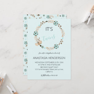 Het is een uitnodiging met twee Baby showers.