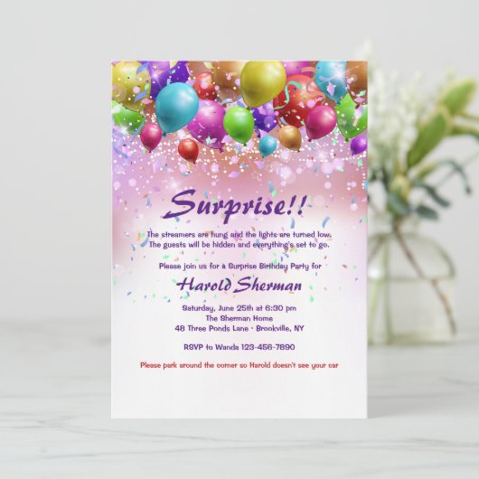 Het is een uitnodiging om feest te vieren (Staand voorkant)