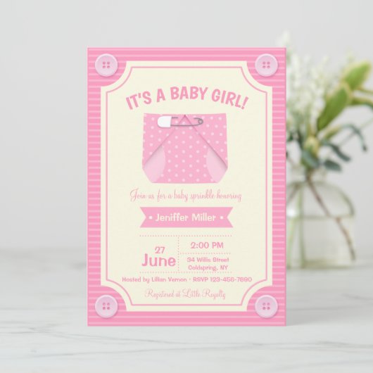 Het is een Uitnodiging van de Douche van het (Staand voorkant)