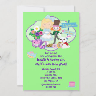 Het is een uitnodiging van de Wonderland Birthday