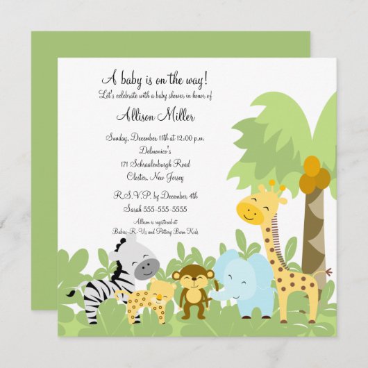 Het is een Uitnodiging van het Baby shower van de (Voorkant / Achterkant)