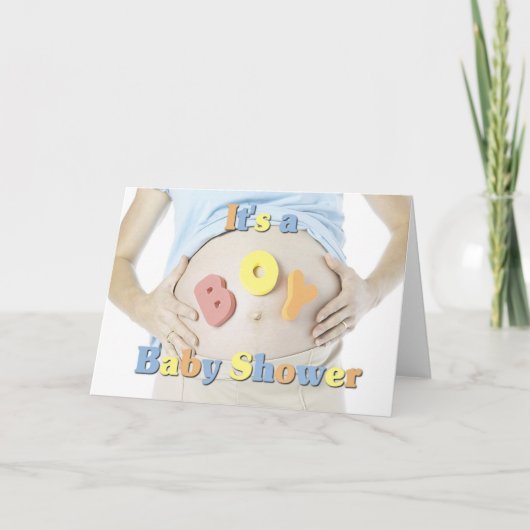 Het is een uitnodiging van het Boy baby shower (Voorkant)