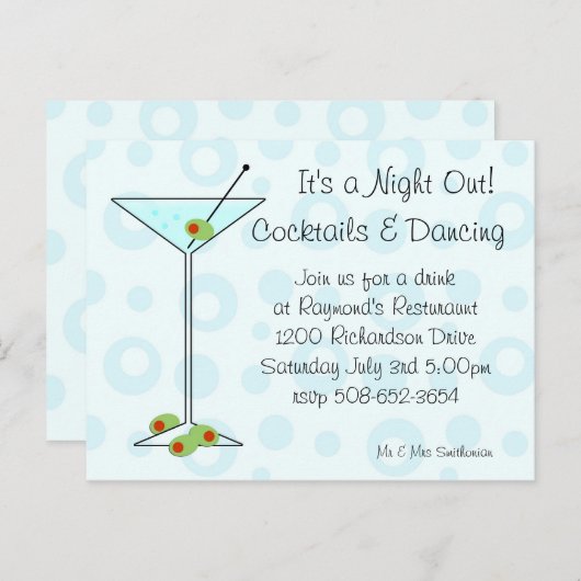 Het is een uitnodiging van Night Out (Voorkant / Achterkant)