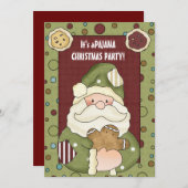 Het is een uitnodiging voor een kerstpyjama-feest (Voorkant / Achterkant)