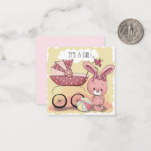 Het is een uitnodiging voor een meisje/Baby shower (Voorkant / Achterkant in situ)