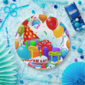 Het is een verjaardagsfeest papieren bordje (Feest)