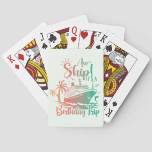 Het is een verjaardagsreis! Cruise thema Pokerkaarten