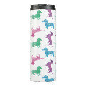 Het is een verkleurd pastel met regendruppels thermosbeker (Achterkant)