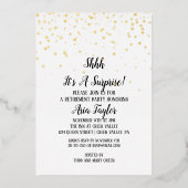 Het is een verraderlijk Confetti Pensioengoud Folie Uitnodiging (Voorkant)