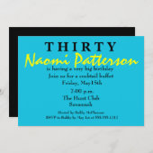 Het is een verrassend feest. DERTIG Kaart (Voorkant / Achterkant)