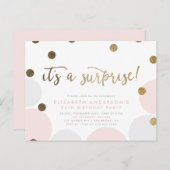 Het is een verrassing! | Bubble Surprise verjaarda Uitnodiging Briefkaart (Voorkant / Achterkant)