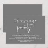 Het is een verrassingsfeestje kaart (Voorkant / Achterkant)