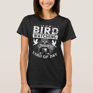Het is een vogel die een soort van dag backprint v t-shirt