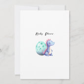 Het is een Waterverf Dinosaur Baby shower Kaart (Achterkant)