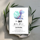 Het is een Waterverf Dinosaur Baby shower Kaart