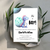 Het is een Waterverf Dinosaur Baby shower Kaart