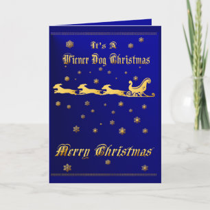 Het is een Wiener Dog Christmas Kaart