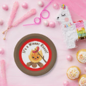 Het is een Wiener Roast party bord (Feest)