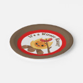 Het is een Wiener Roast party bord (Gekanteld)