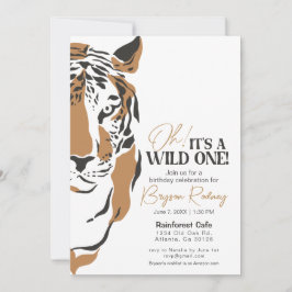 Het is een wild oerwoud tijger op de eerste verjaa kaart