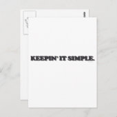 Het is eenvoudig briefkaart (Voorkant / Achterkant)