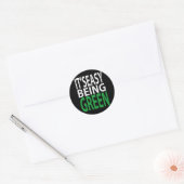 HET IS EENVOUDIG OM GROEN TE WORDEN RONDE STICKER (Envelop)