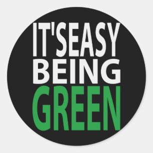 HET IS EENVOUDIG OM GROEN TE WORDEN RONDE STICKER