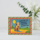 Het is eenzaam zonder jou. briefkaart (Staand voorkant)