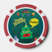 Het is eindelijk mijn verjaardag 29 feb kikker Con Poker Chips (Achterkant)