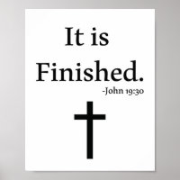 Het is eindigend bijbelse Poster