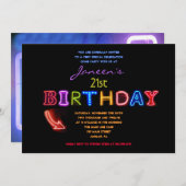 HET IS ELEKTRISCH! 21e uitnodiging voor een uitnod (Voorkant / Achterkant)