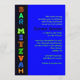 HET IS ELEKTRISCHE Bar Bat Mitzvah Uitnodiging