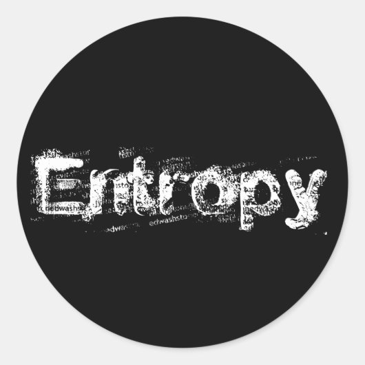 Het is Entropy Ronde Sticker (Voorkant)