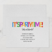 Het is feest! kaart (Voorkant / Achterkant)