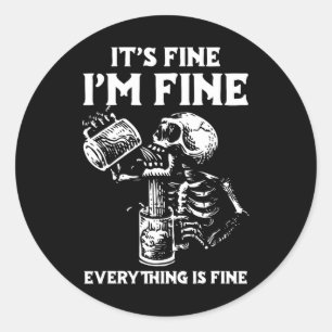 Het is fijn dat alles goed gaat met Halloween Cost Ronde Sticker