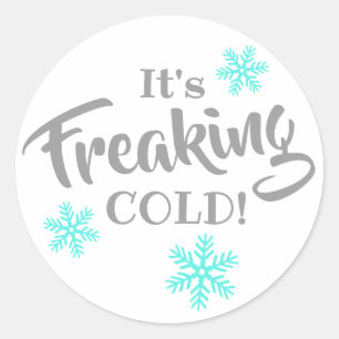 Het is Freaking Cold Funny Holiday Ronde Sticker
