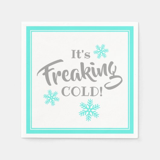 Het is Freaking Cold Winter Party Servet (Voorkant)