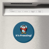 Het is Freezing. Funny Cold Penguin Magnet Magneet (Insitu (Vaatwasser))